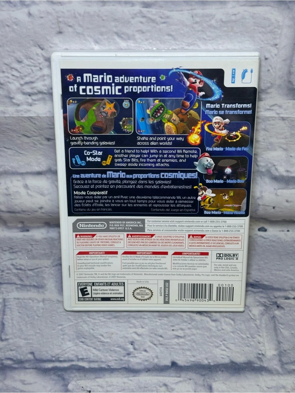 Super Mario Galaxy Nintendo WII 2011 COMPLETE W CASE & MANUAL WORKS